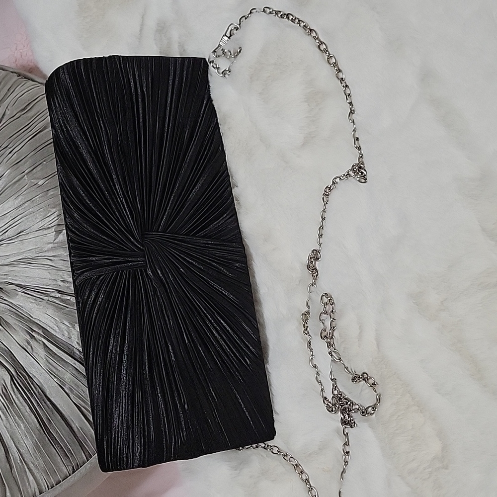 Satin Clutch with chain strap